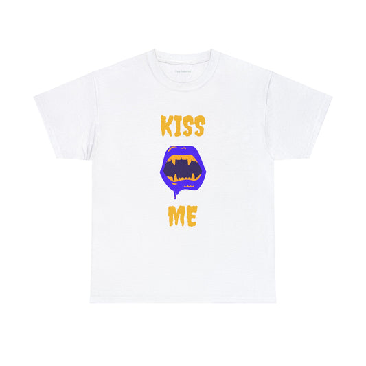 Bloody Lip Kiss Me Shirt Blue