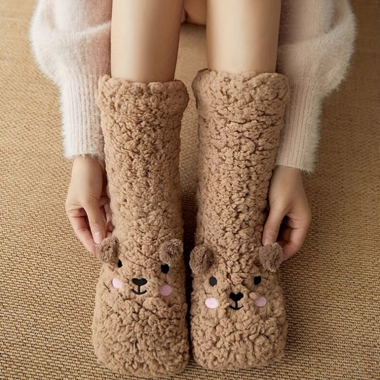 Fuzzy Bear Socks